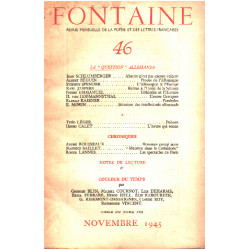 Revue mensuelle de poesie et des lettres françaises/ fontaine n°46/