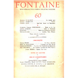 Revue mensuelle de la poesie et des lettres françaises / fontaine...
