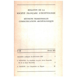 Bulletin de la societe française d'egyptologie n° 60