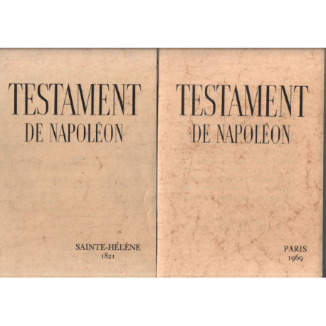 Testament de Napoléon (fac similé 1821)