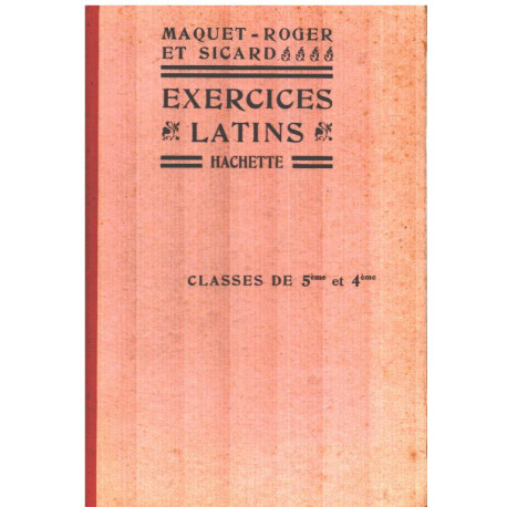 Exercices latins / classe de 5° et 4°