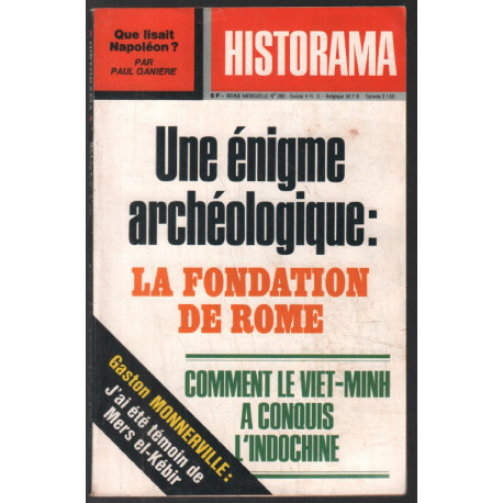 Une énigme archéologique : la fondation de Rome (revue historama...