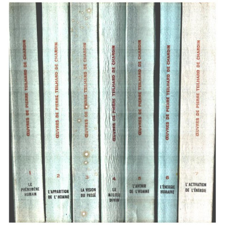 OEUVRES DE TEILHARD DE CHARDIN - 7 VOLUMES - TOMES...