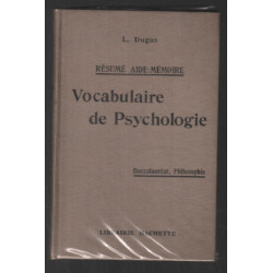 Vocabulaire de Psychologie Baccalauréat (résumé aide-mémoire 1929)
