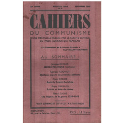 Cahiers du communisme / septembre 1946