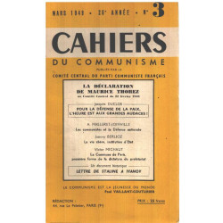 Cahiers du communisme / mars 1949