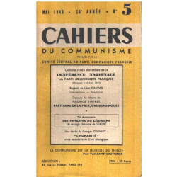 Cahiers du communisme / mai 1949