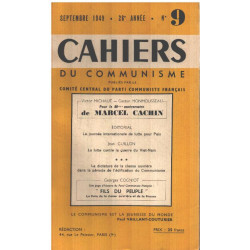 Cahiers du communisme / septembre 1949