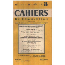 Cahiers du communisme / aout 1949