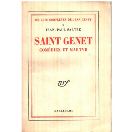 Saint Genet comédien et martyr
