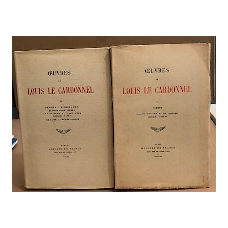 Oeuvres de Louis Le Cardonnel / 2tomes