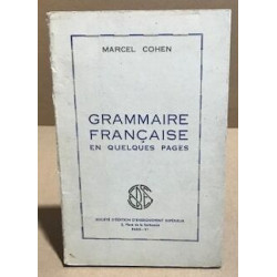 Grammaire française en quelques pages