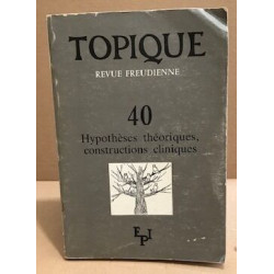 Revue tropique n° 40 / hypothèses théoriques constructions...