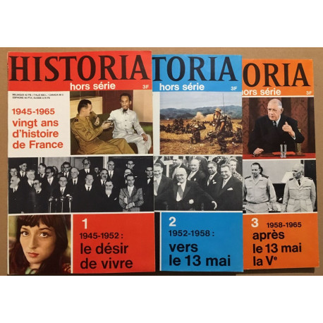 1945-1965 : 20 ans d' histoire de France ( lot de 3 livres)