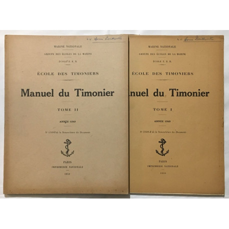 Manuel du Timonier ( édition de 1949 en 2 tomes)