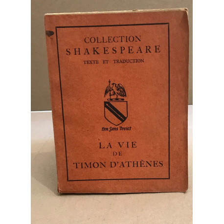 La vie de timon d'athènes / texte et traduction