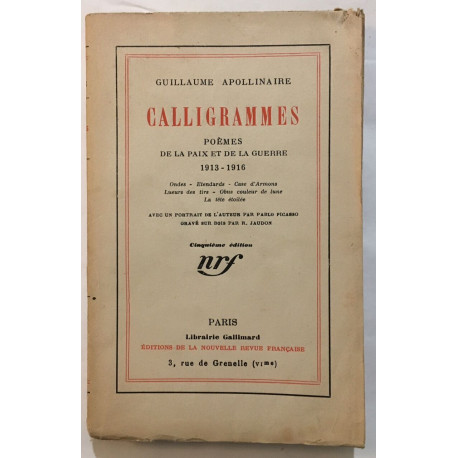 Calligrammes / poèmes de la paix et de la guerre - 1913-1916 avec...