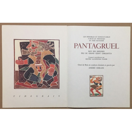 Pantagruel roy des dipsodes fils du grand géant gargantua (fac...