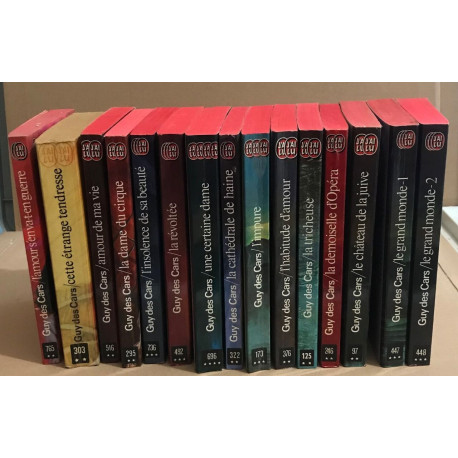 1 lot de 15 livres de guy des cars / titres en fin d'annonce )