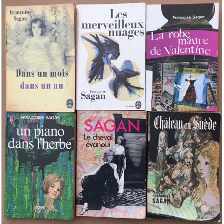 lot de 6 livres de francoise Sagan