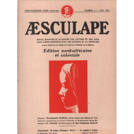 Aesculape / edition nord -africaine et coloniale / juin 1935 /...