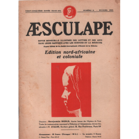 Aesculape / edition nord -africaine et coloniale / fevrier 1935...