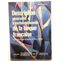 Description générative et transformationnelle de la langue Francaise