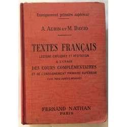 Textes francais : lecture expliquée et récitation à l'usage des...
