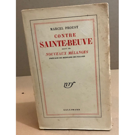 Contre sainte-beuve quivi de nouveaux mélanges