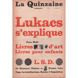 La quinzaine litteraire n° 17 / Lukacs s'explique