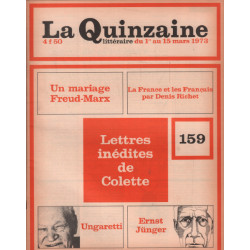 La quinzaine litteraire n° 159 / lettres inédites de colette