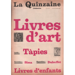 La quinzaine litteraire n° 63 / livres d'art - inédit : tapies