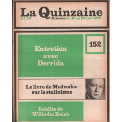La quinzaine litteraire n° 152 / entretien avec derrida -le livre...