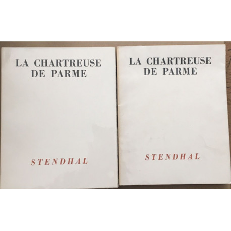 La chartreuse de parme (édition de 1946 en 2 tomes avec...