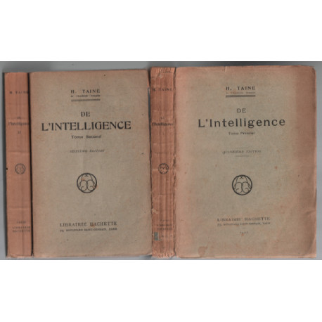 De l'intelligence / en 2 tomes ( complet )
