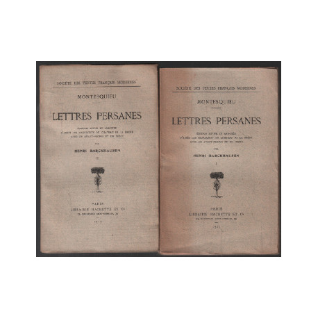 Lettres persanes / en 2 tomes ( complet )