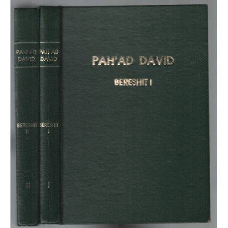 Pah'ad david : BERESHIT 1 et 2