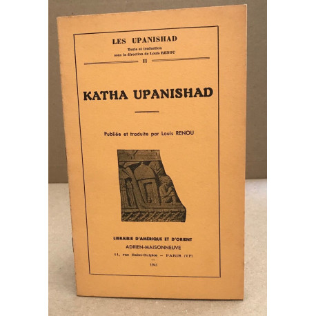 Les upanishad II / katha upanishad