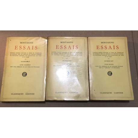 Essais / 3 tomes
