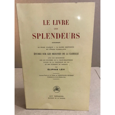 Le livre des splendeurs / etudes sur les origines de la Kabbale