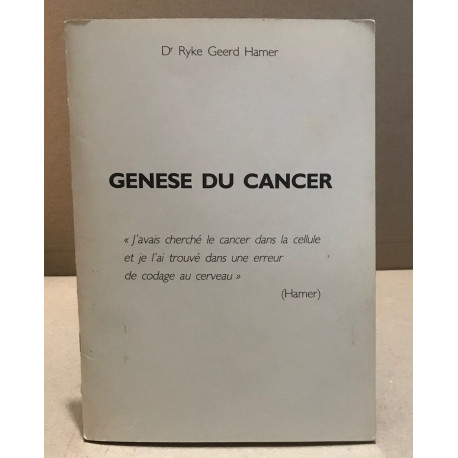 Genese du cancer