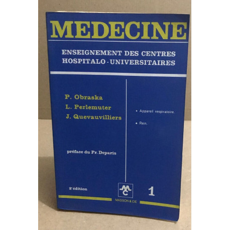 Medecine / enseignement des centres hospitalo-universitaires / tome...