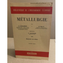 Métallurgie / elaboration des métaux