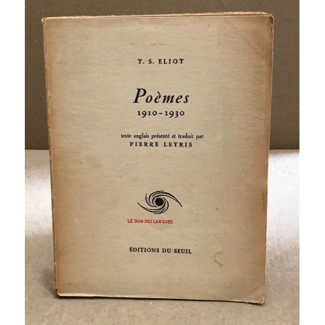Poèmes 1910-1930 / texte anglais présenté par Pierre Leyris