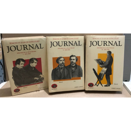 Journal / mémoires de la vie littéraire 1851-1896 / 3 tomes
