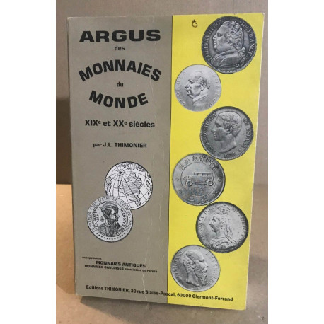 Argus des monnaies du monde XIX° et XX° siècles ( en supplement...