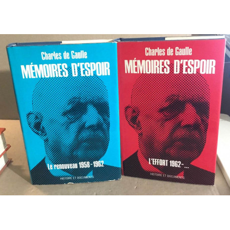 Mémoires d'espoir / l renouveau + l'effort / 2 livres