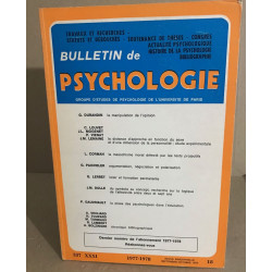 Bulletin de psychologie n° 337 / revue bimestrielle / articles sur...