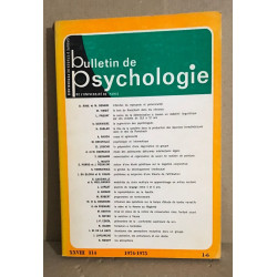 Bulletin de psychologie n° 314 / revue bimestrielle / articles sur...