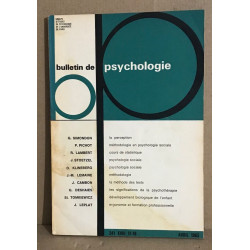 Bulletin de psychologie n° 241 / revue bimestrielle / articles sur...